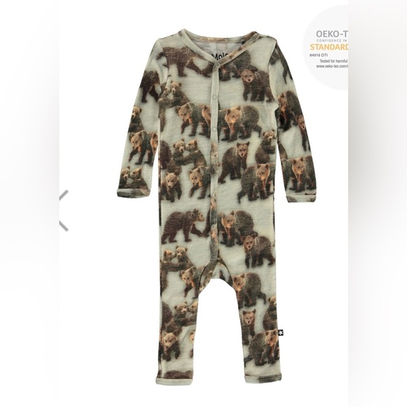 Bear Print Kids One Piece Fabari babysuits jersey bear cubs